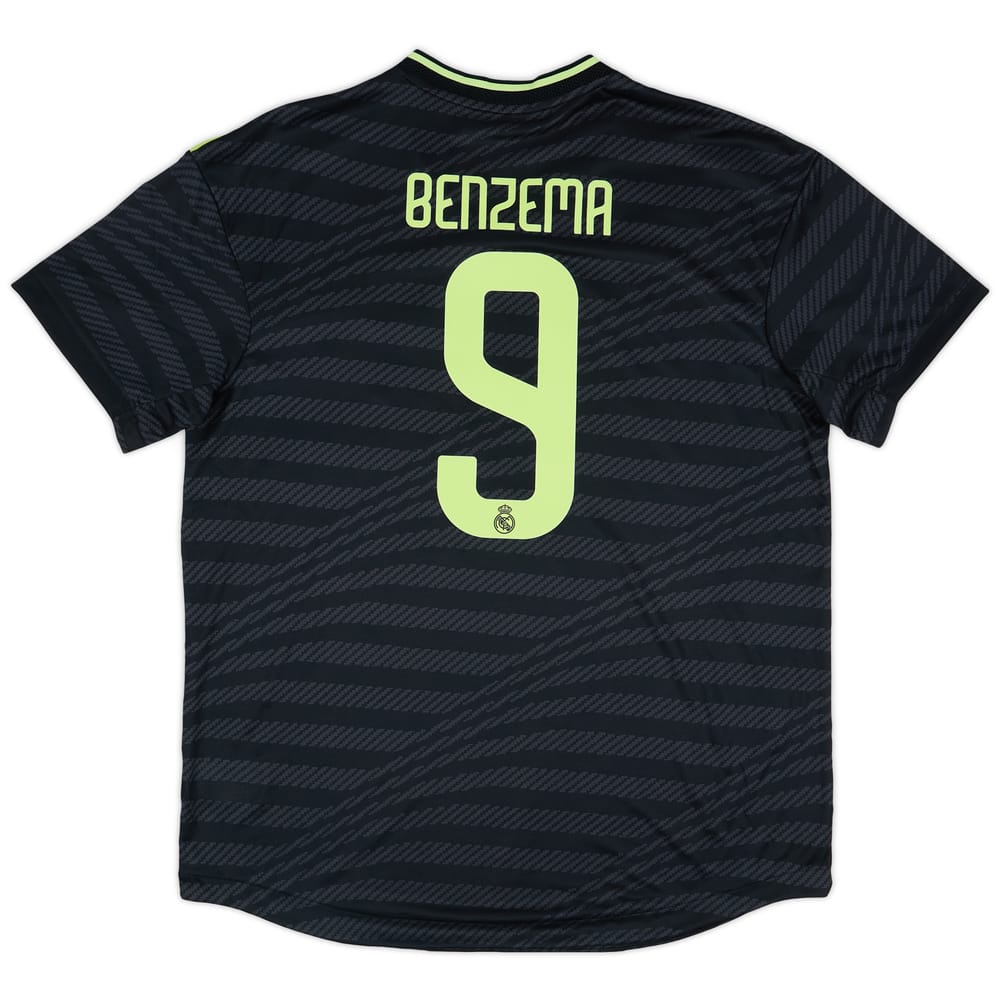 2022-23 Real Madrid Authentic Third Shirt Benzema #9 (XL)