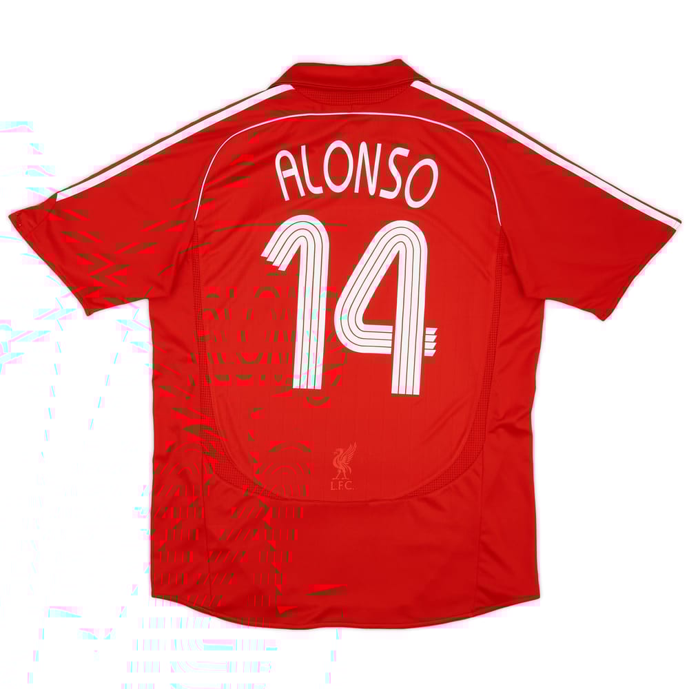 2006-08 Liverpool Home Shirt Alonso #14 - 8/10 - (L)
