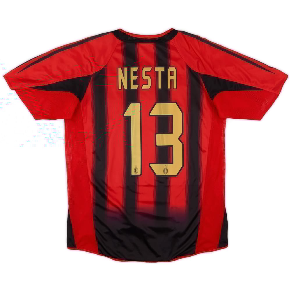 2004-05 AC Milan Player Issue Home Shirt Nesta #13 - 8/10 - (L)