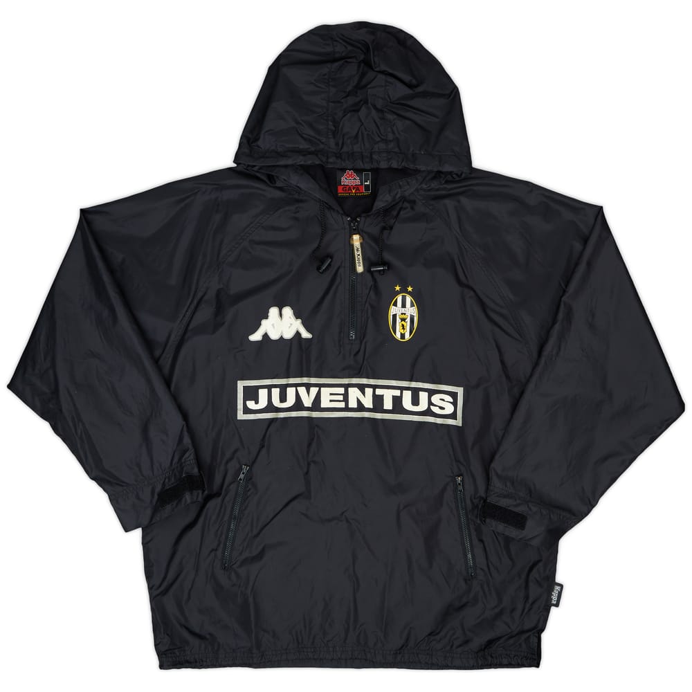 1995-96 Juventus Kappa Hooded 1/4 Zip Rain Jacket - 7/10 - (L)