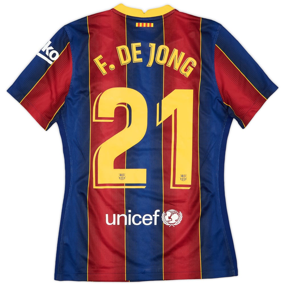 2020-21 Barcelona Authentic Home Shirt F.De Jong #21 - 8/10 - (M)