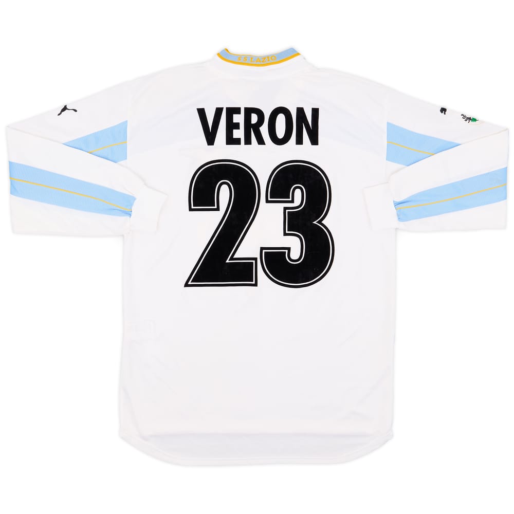 1999-00 Lazio Home L/S Shirt Veron #23 - 6/10 - (L)