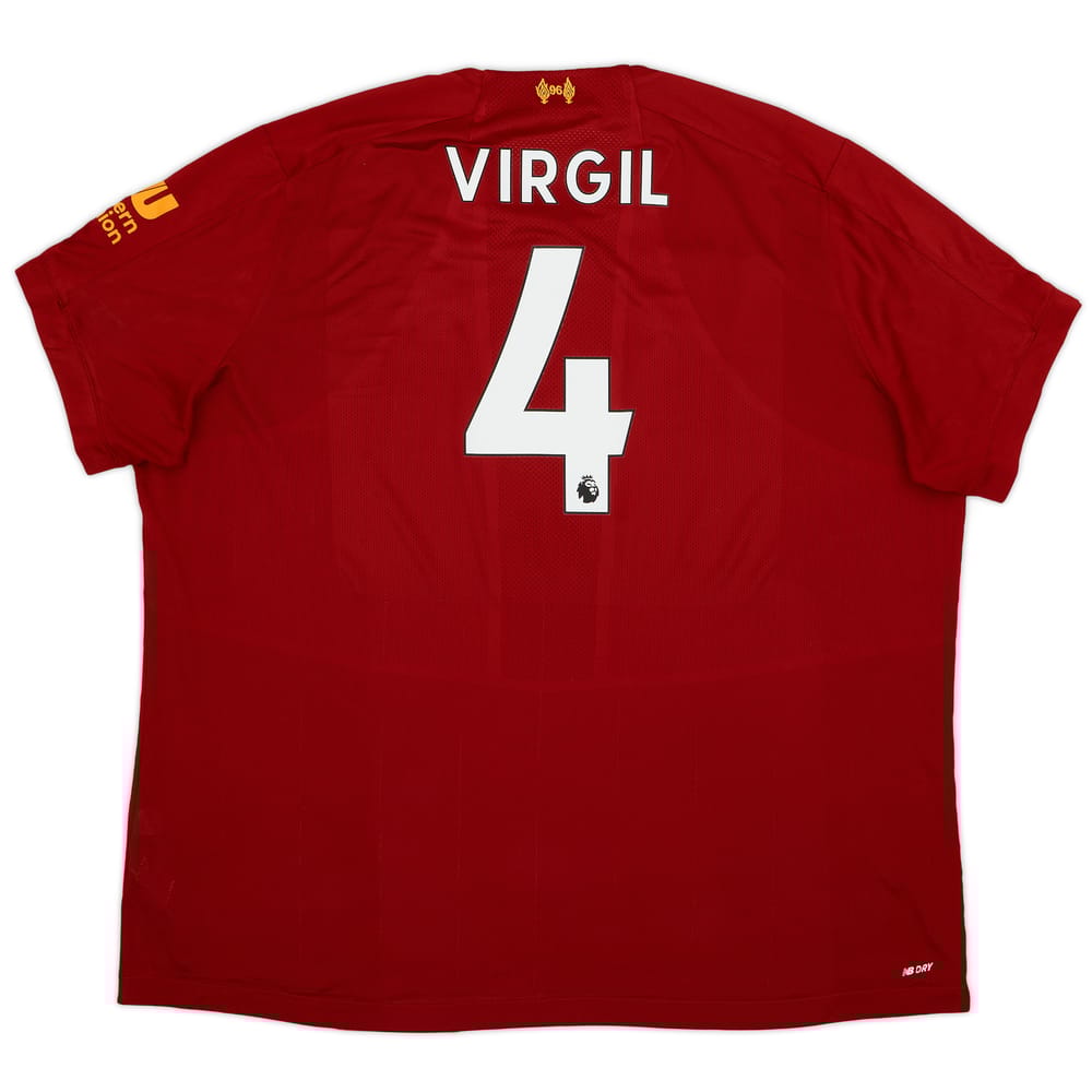 2019-20 Liverpool Home Shirt Virgil #4 - 8/10 - (3XL)