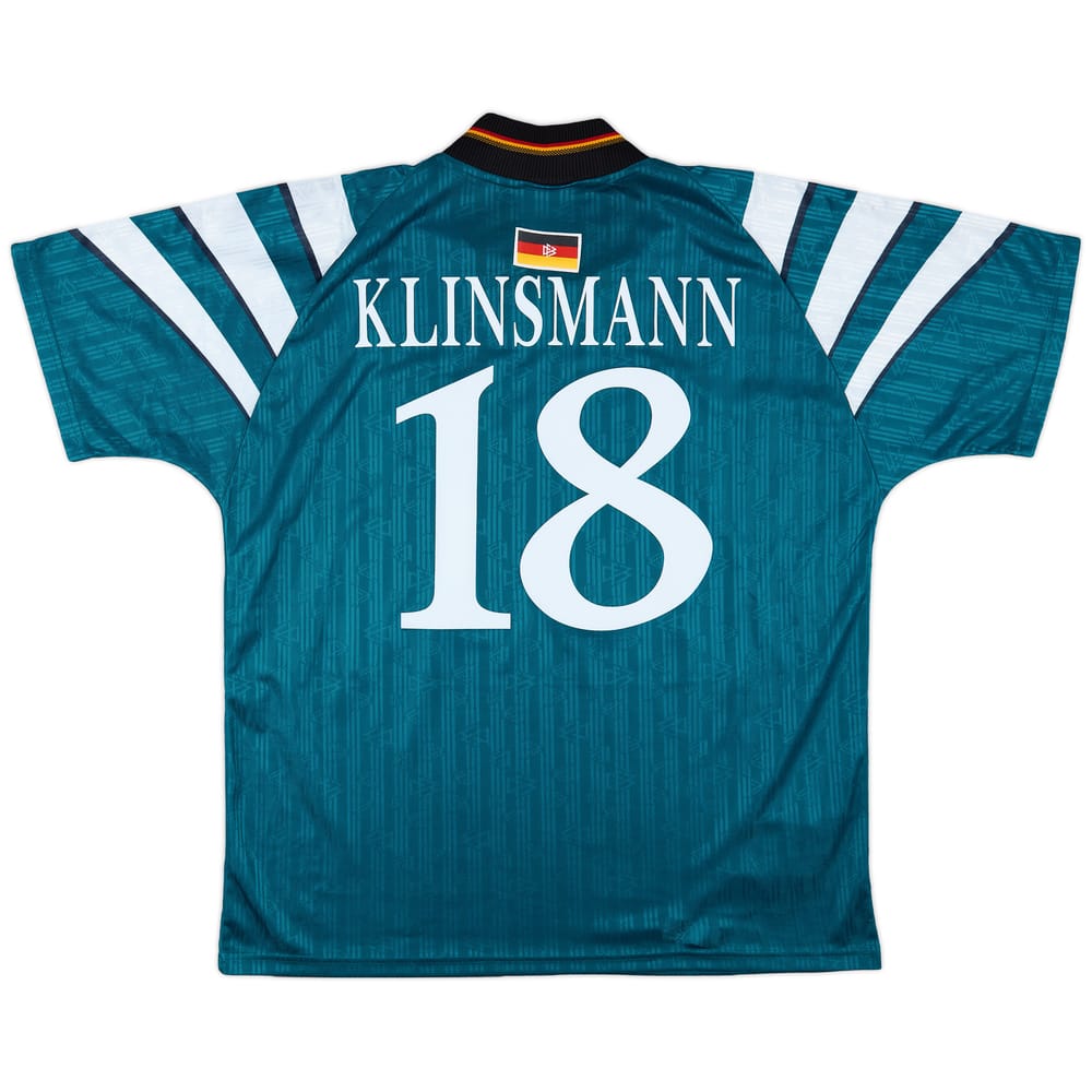 1996-98 Germany Away Shirt Klinsmann #18 - 9/10 - (XL)