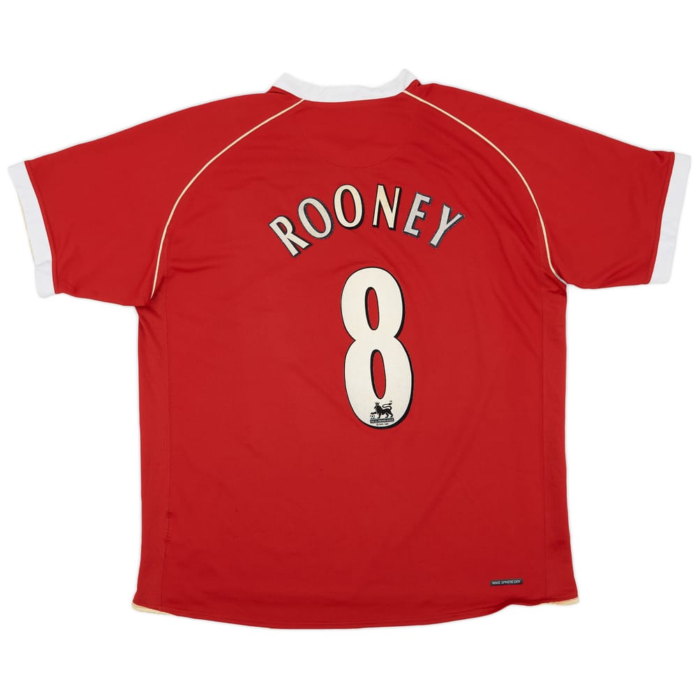 2006-07 Manchester United Home Shirt Rooney #8 - 5/10 - (XL)