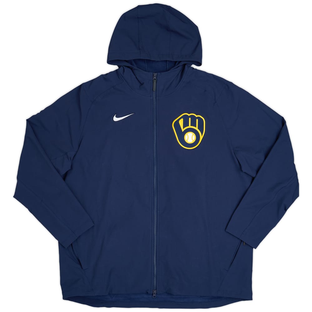 2020-21 Milwaukee Brewers Nike Authentic Full-Zip Training Jacket - 8/10 - (XXL)