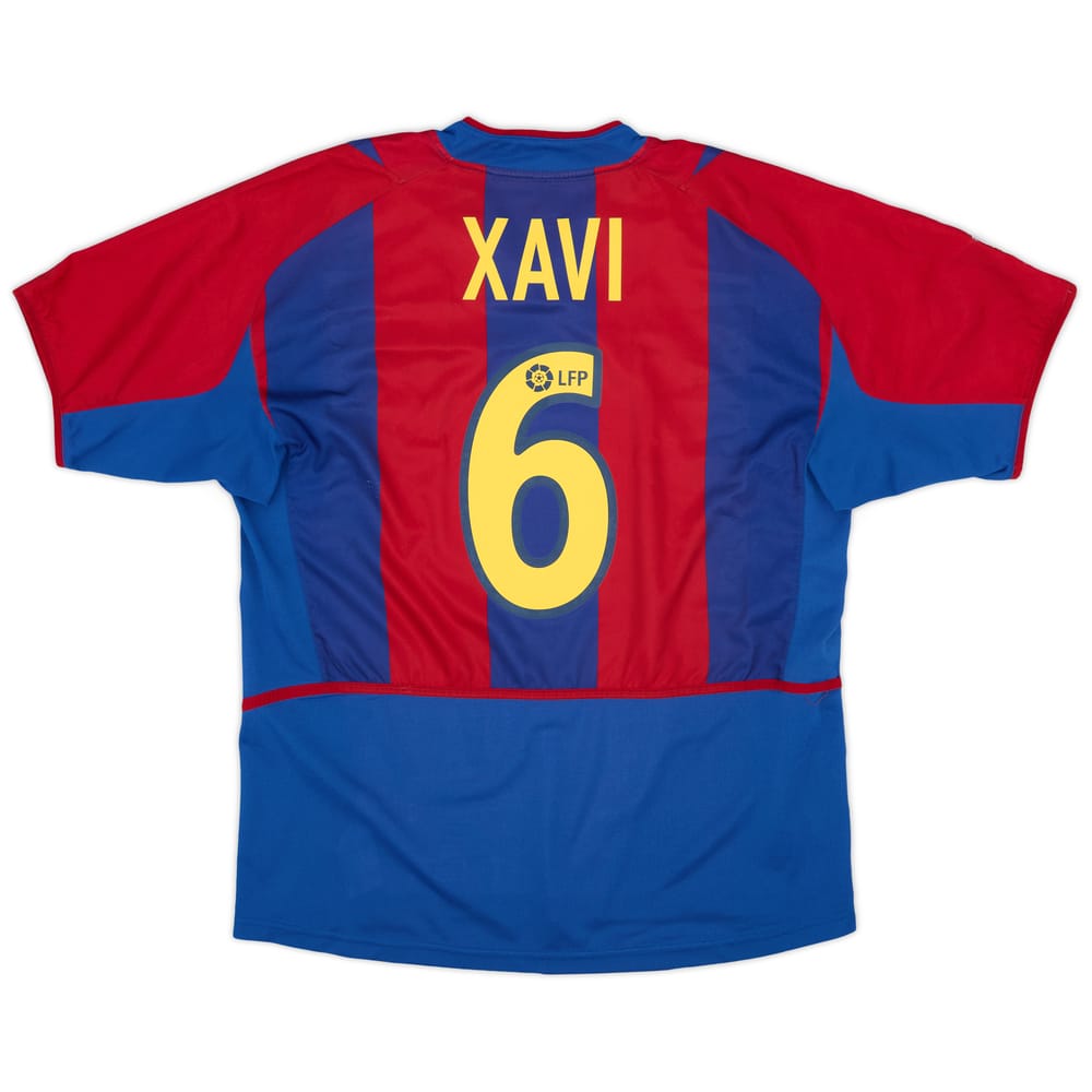 2002-03 Barcelona Home Shirt Xavi #6 - 7/10 - (L)