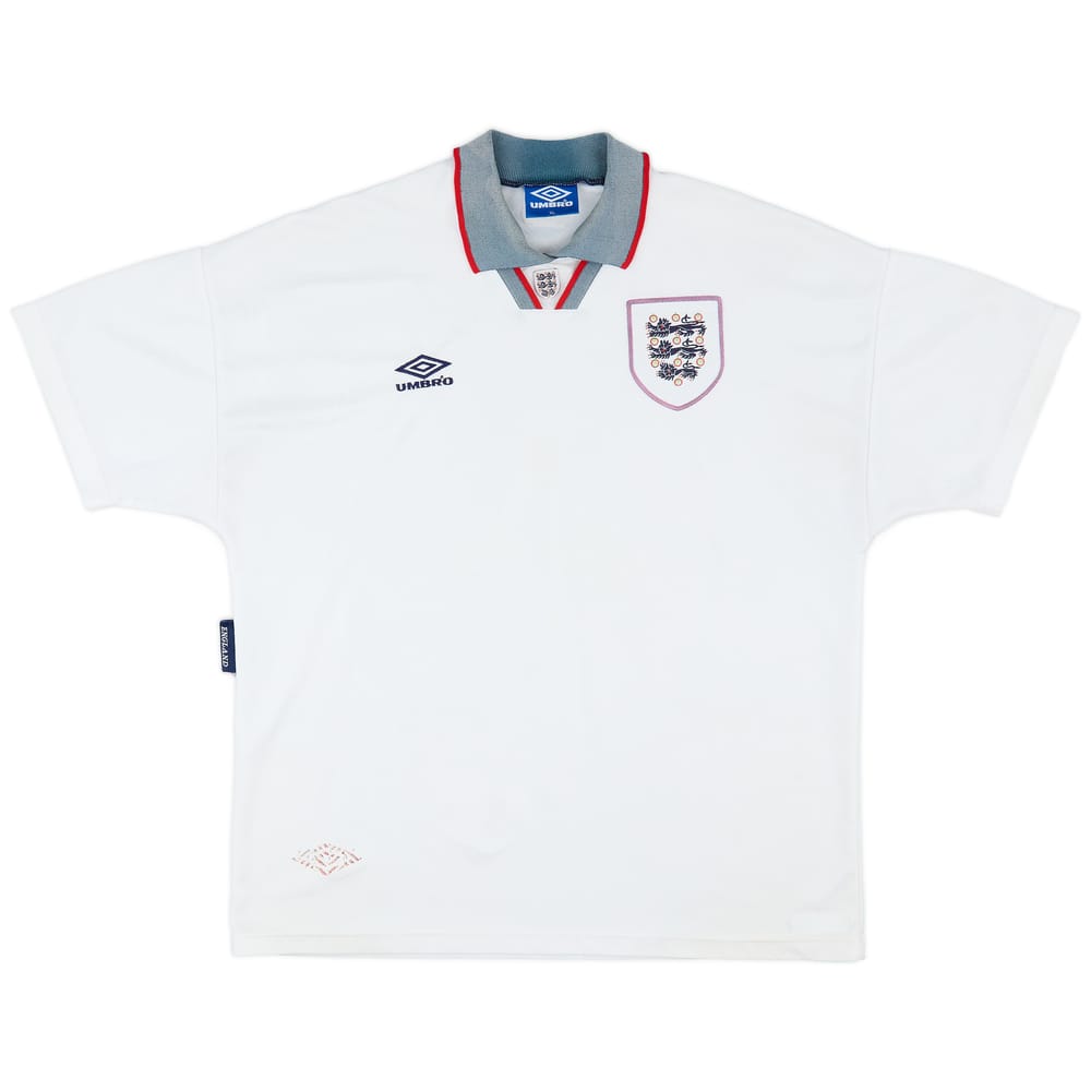 1993-95 England Home Shirt - 5/10 - (XL)
