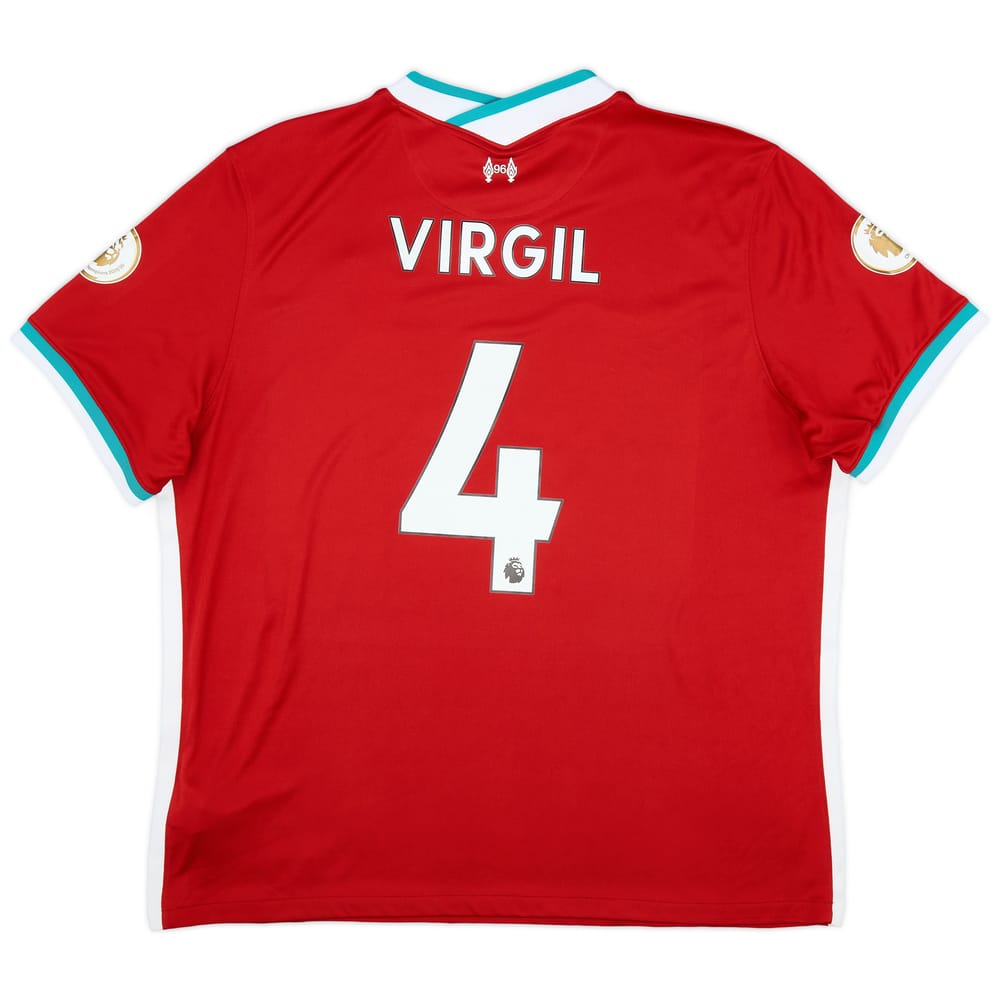 2020-21 Liverpool Home Shirt Virgil #4 - 8/10 - (XXL)