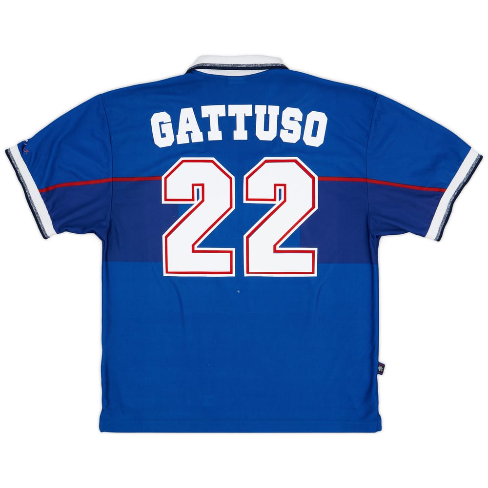 1997-99 Rangers Home Shirt Gattuso #22 - 8/10 - (XL)