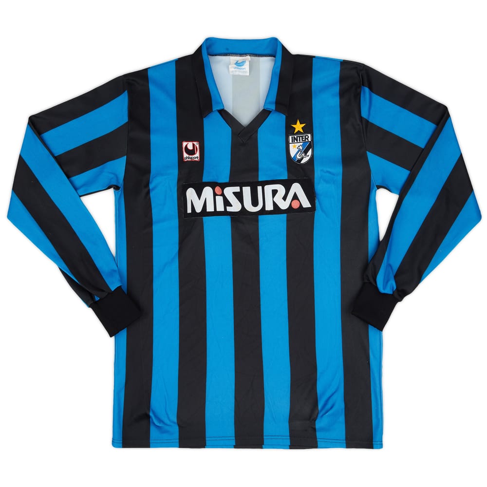 1988-89 Inter Milan Home L/S Shirt - 7/10 - (XL)