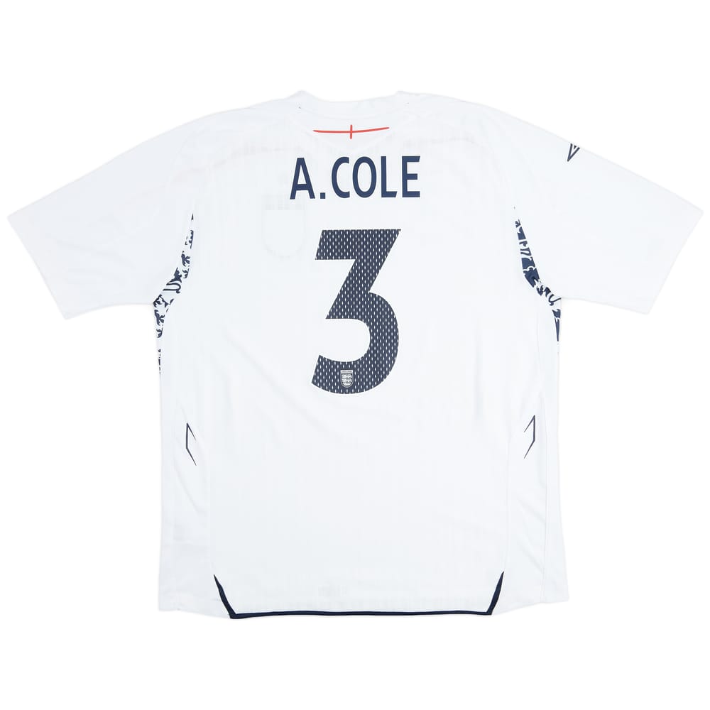 2007-09 England Home Shirt Cole #3 - 8/10 - (XXL)