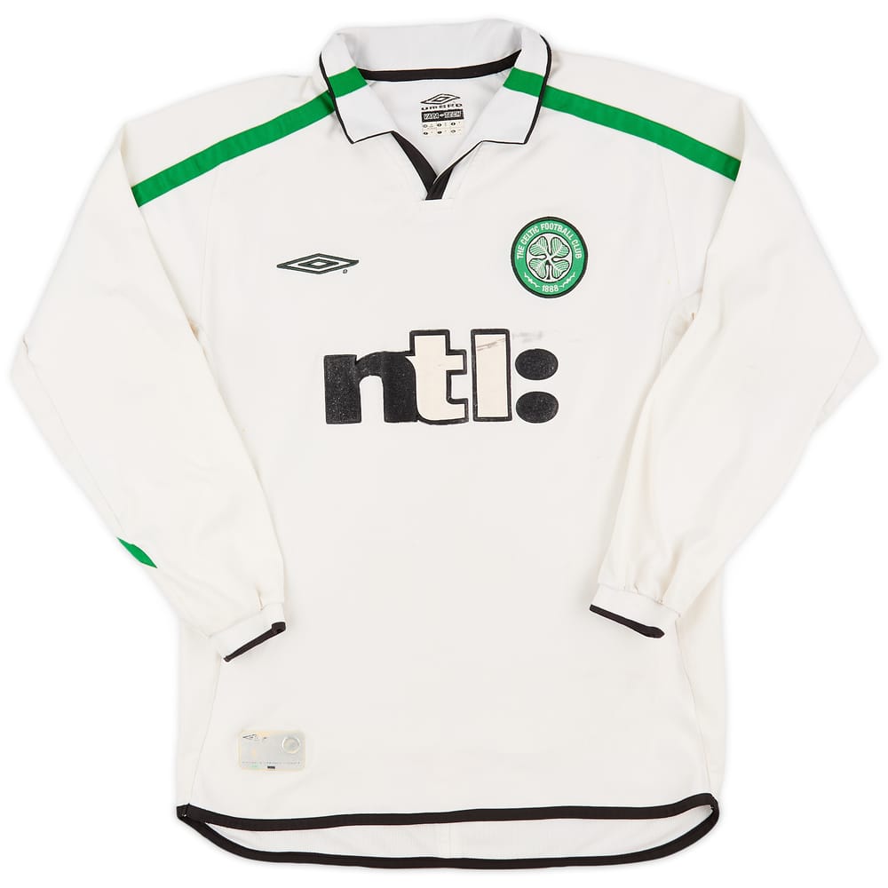 2001-02 Celtic Away L/S Shirt - 5/10 - (M)