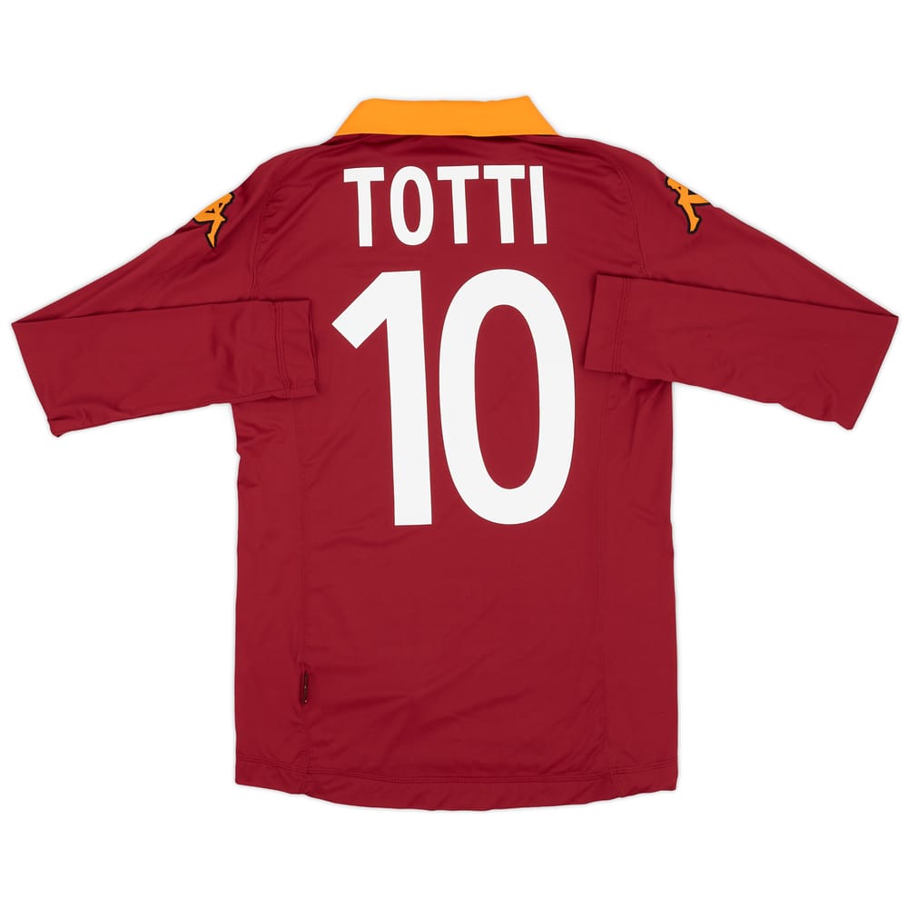 2012-13 Roma Home L/S Shirt Totti #10 (S)