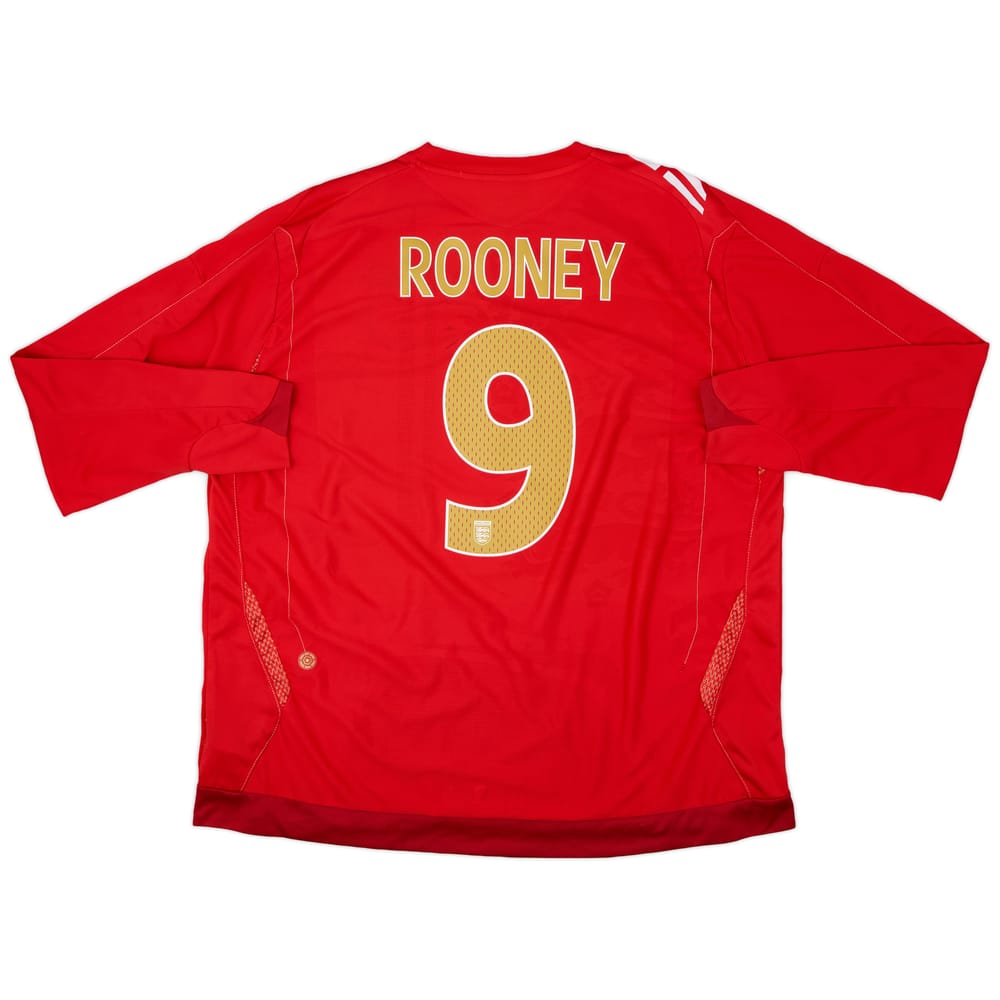 2006-08 England Away L/S Shirt Rooney #9 - 9/10 - (3XL)