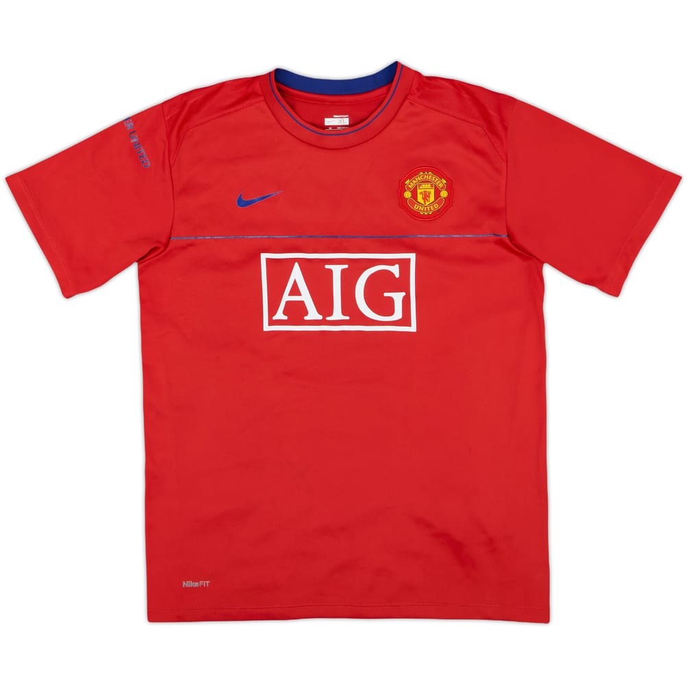 2008-09 Manchester United Nike Training Shirt - 9/10 - (XL.Boys)