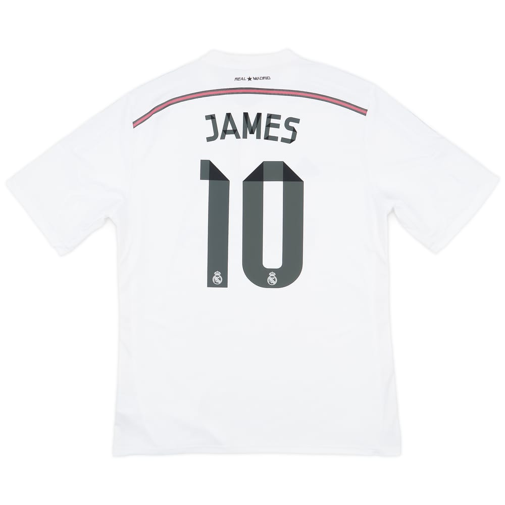 2014-15 Real Madrid Home Shirt James #10 - 9/10 - (XL)