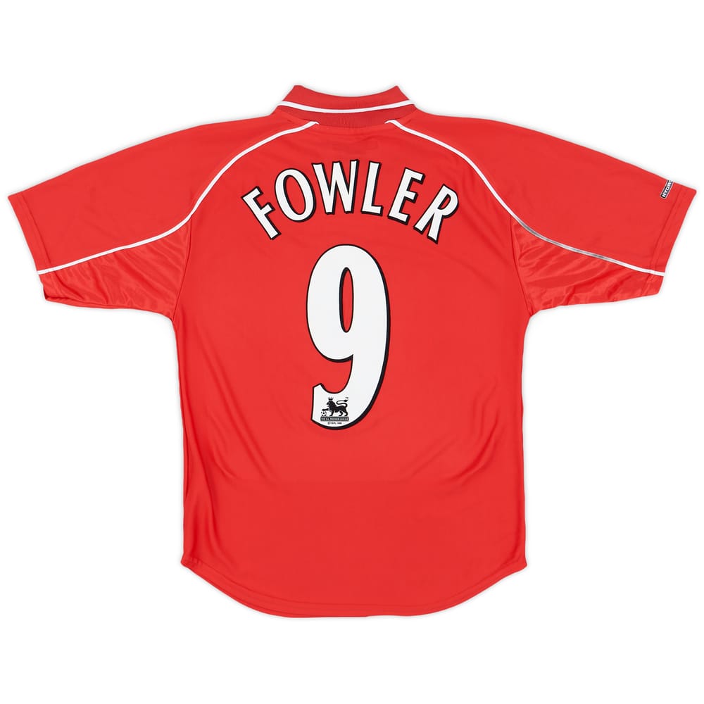 2000-02 Liverpool Home Shirt Fowler #9 - 9/10 - (XL.Boys)