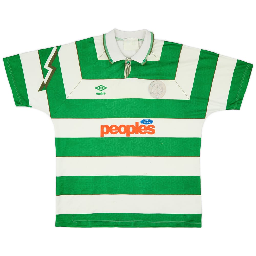 1991-92 Celtic Home Shirt - 3/10 - (XL)