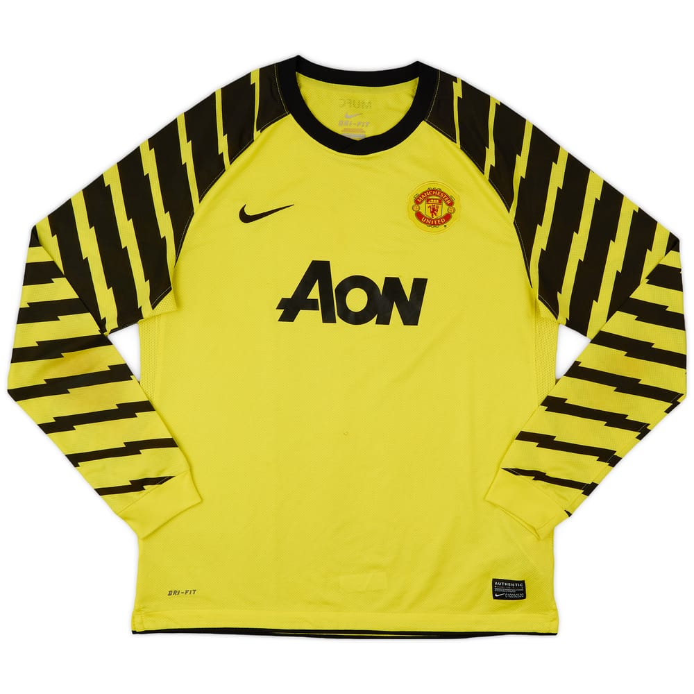 2010-11 Manchester United Yellow GK Shirt - 6/10 - (XL.Boys)
