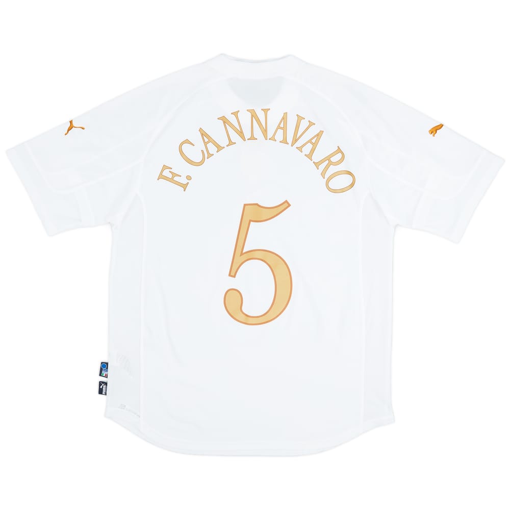 2004-06 Italy Away Shirt F.Cannavaro #5 - 7/10 - (XXL)