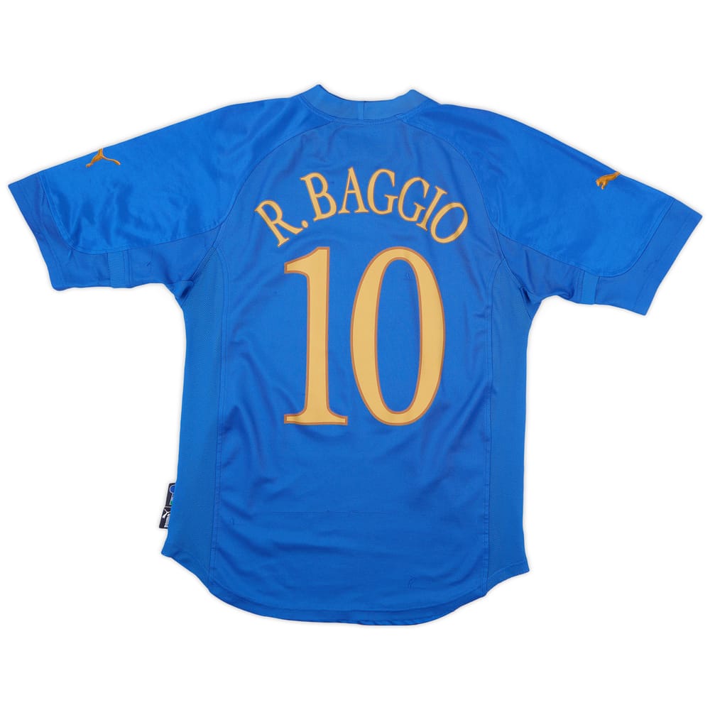 2004-06 Italy Home Shirt Baggio #10 - 7/10 - (S)