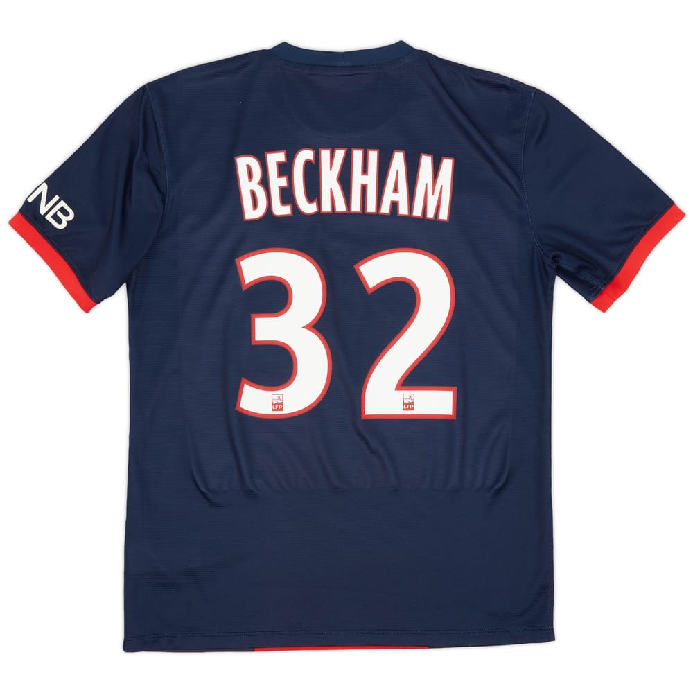 2013-14 Paris Saint-Germain Home Shirt Beckham #32 - 8/10 - (M)