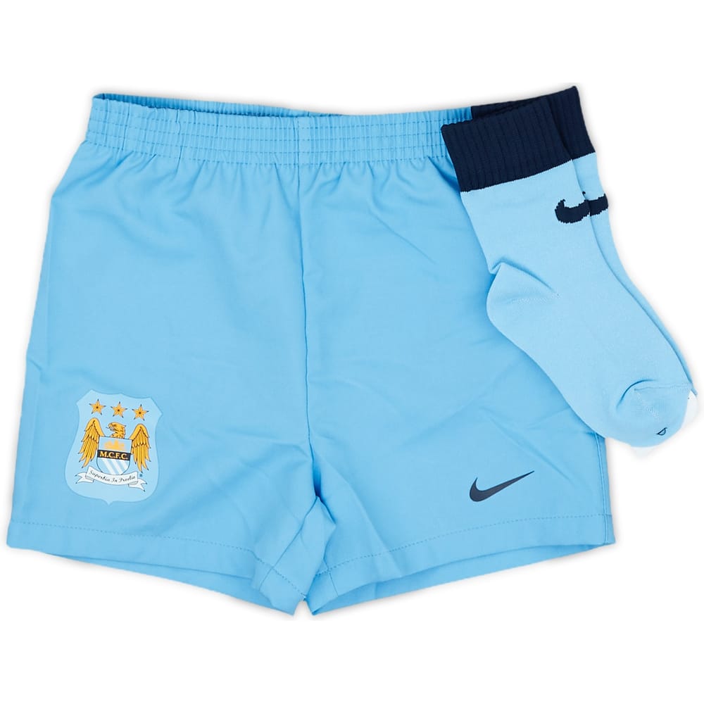 2014-15 Manchester City Home Shorts & Socks - 9/10 - (12-18 Months)