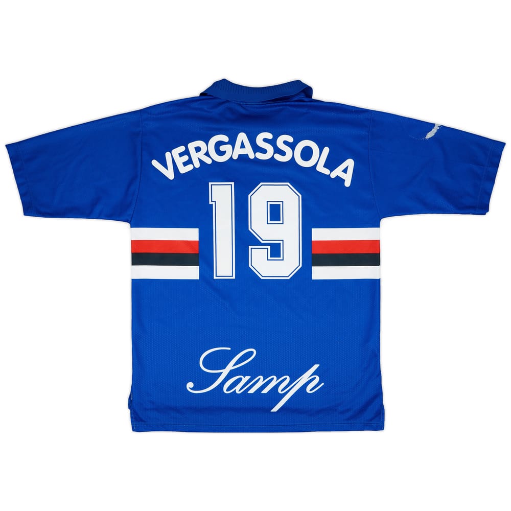 1997-98 Sampdoria Match Issue Home Shirt Vergassola #19