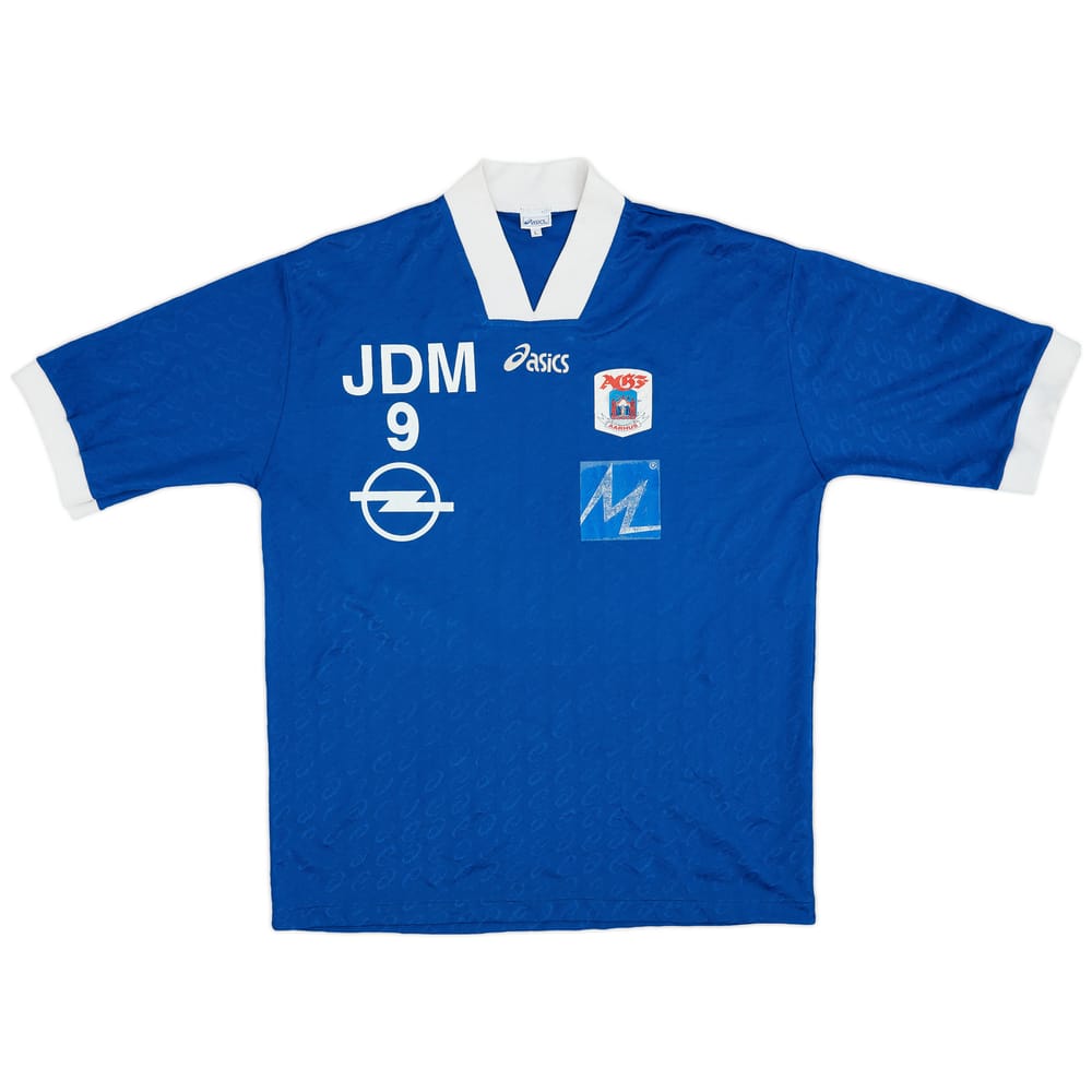 1998-99 AGF Aarhus Asics Player Issue Training Shirt JDM #9 - 7/10 - (L)