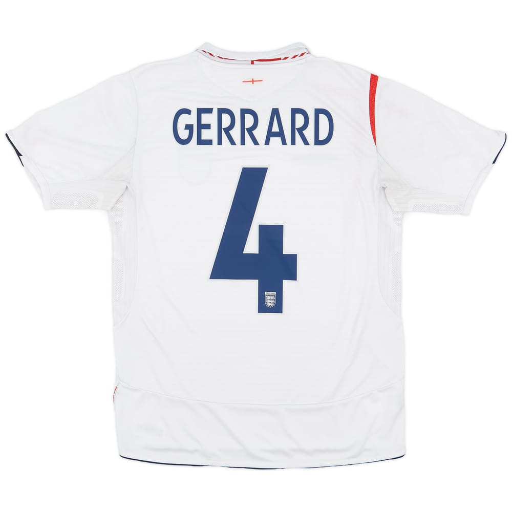 2005-07 England Home Shirt Gerrard #4 - 7/10 - (M)