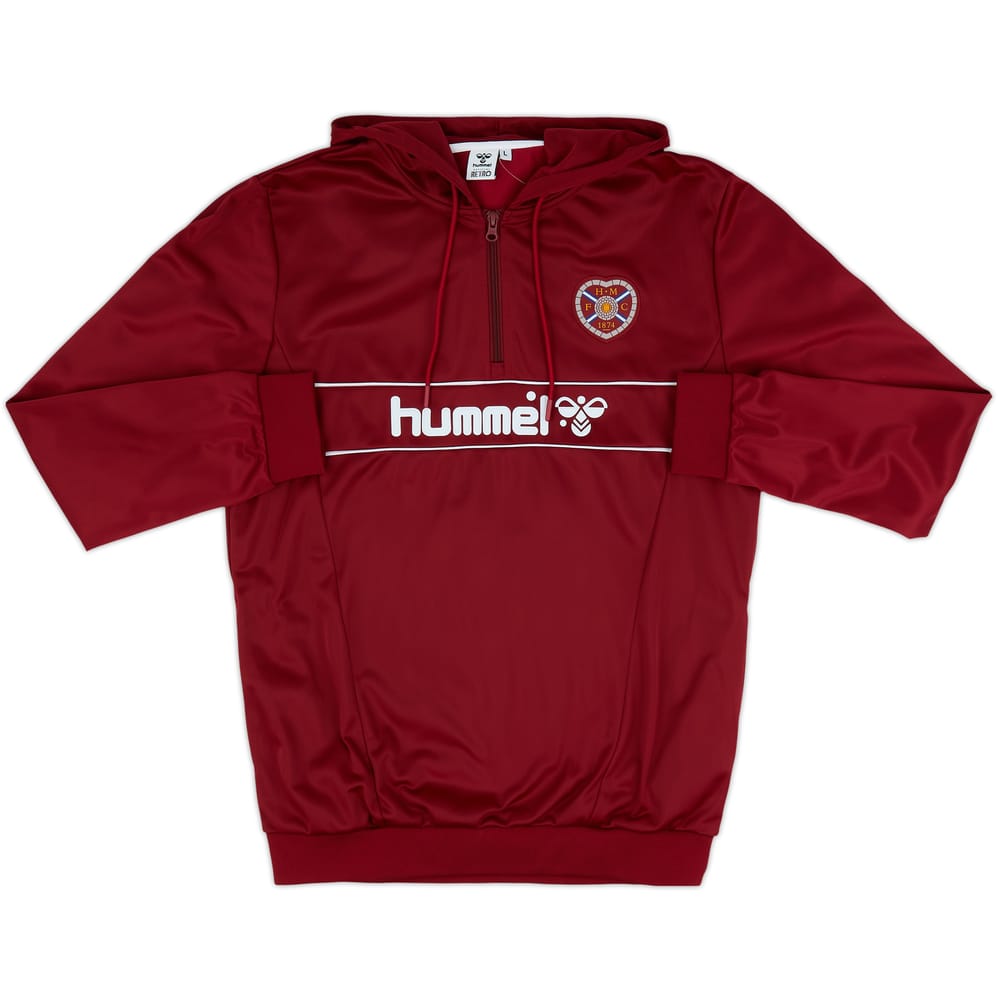 2026-27 Hearts Hummel Retro 1/4 Zip Hooded Top
