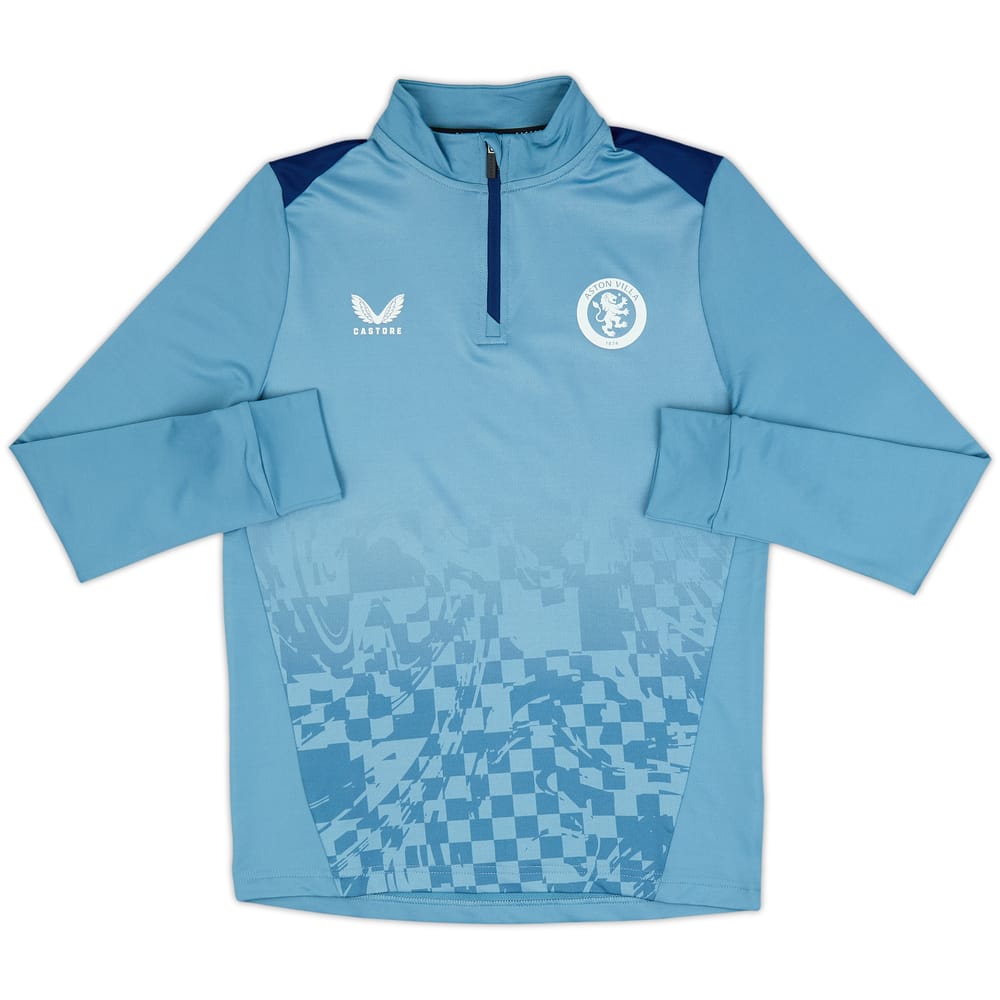 2023-24 Aston Villa Castore Pre-Match 1/4 Zip Top (M.Kids)