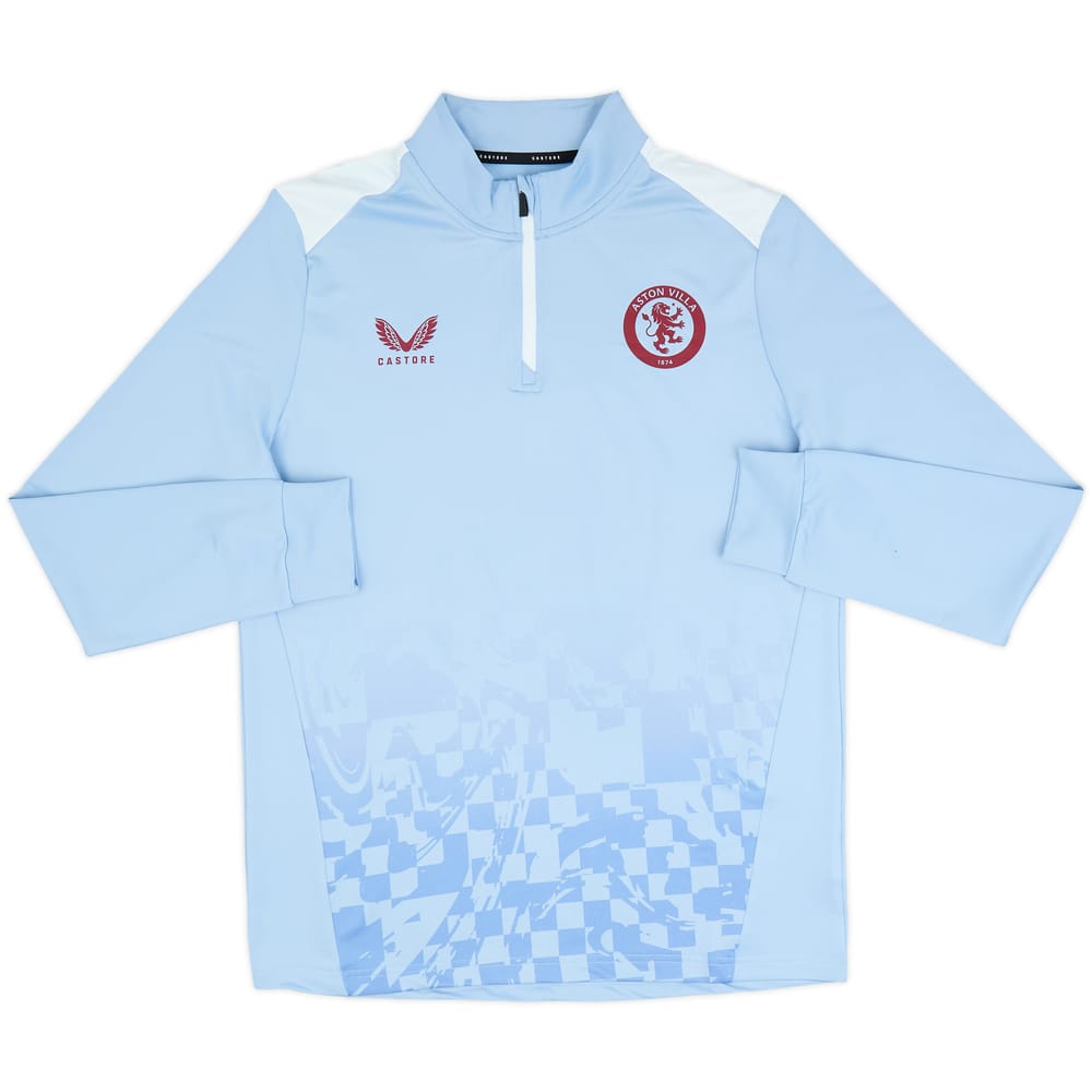 2023-24 Aston Villa Castore Pre-Match 1/4 Zip Top