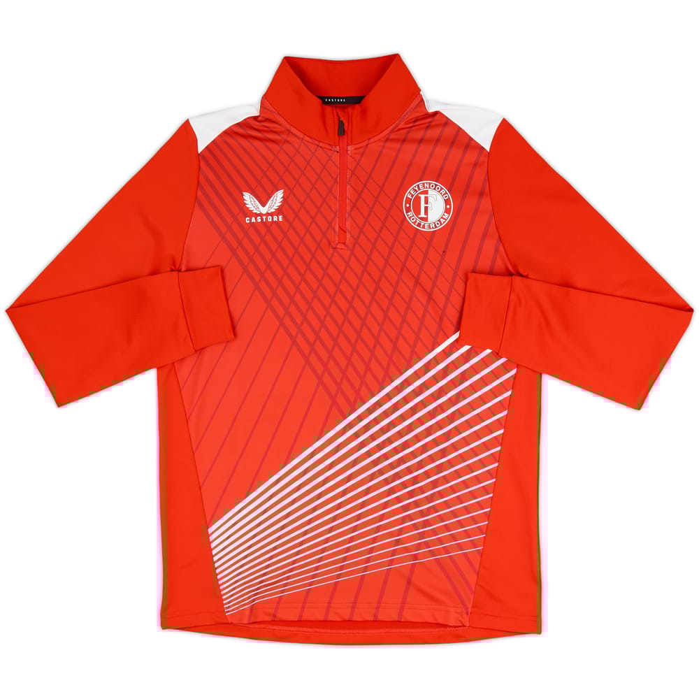 2023-24 Feyenoord Castore 1/4 Zip Pre-Match Top (M)
