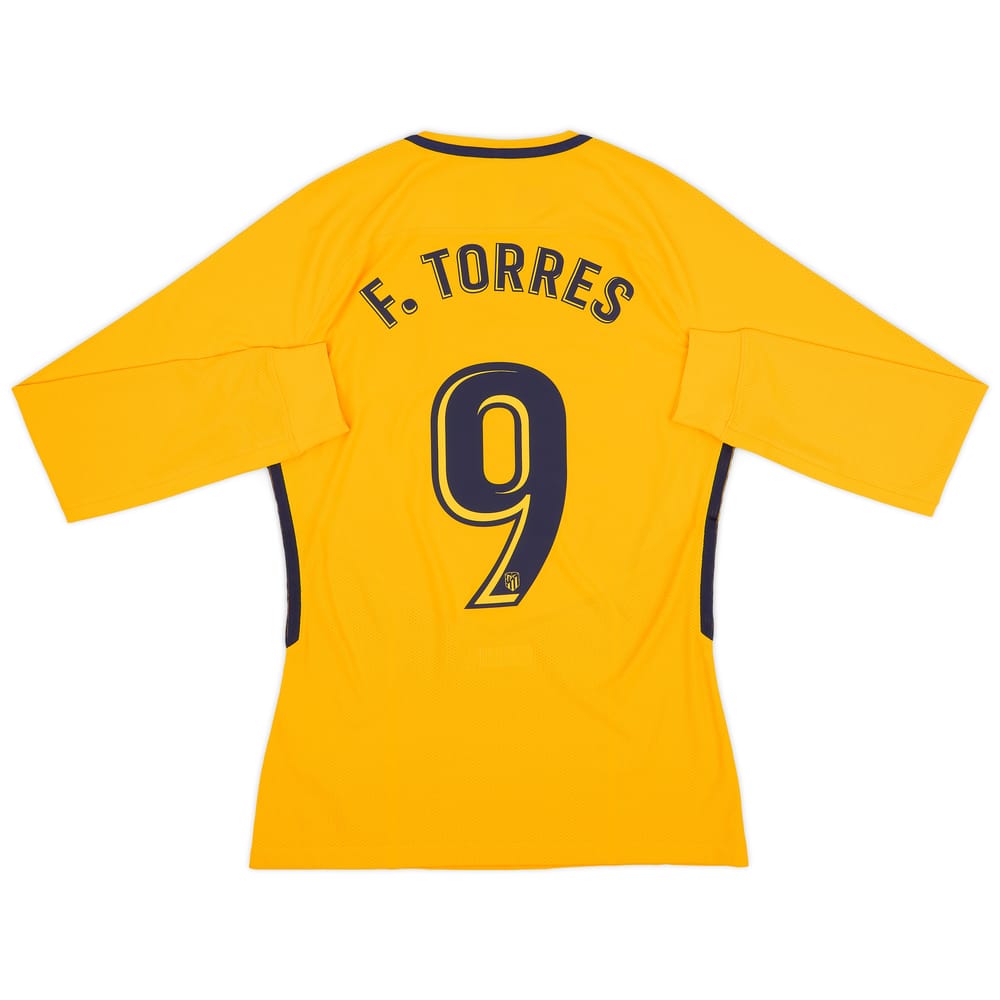 2017-18 Atletico Madrid Authentic Away L/S Shirt F.Torres #9 (M)