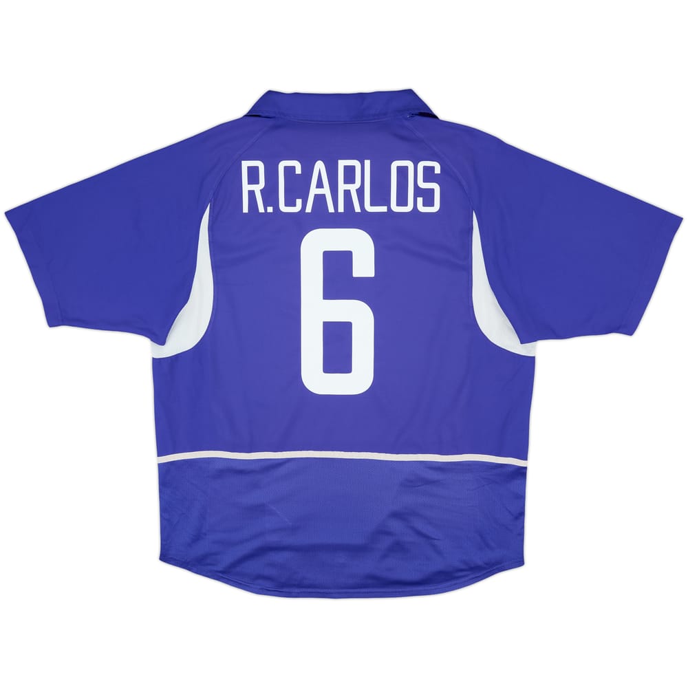 2002-04 Brazil Away Shirt R.Carlos #6 - 9/10 - (L)