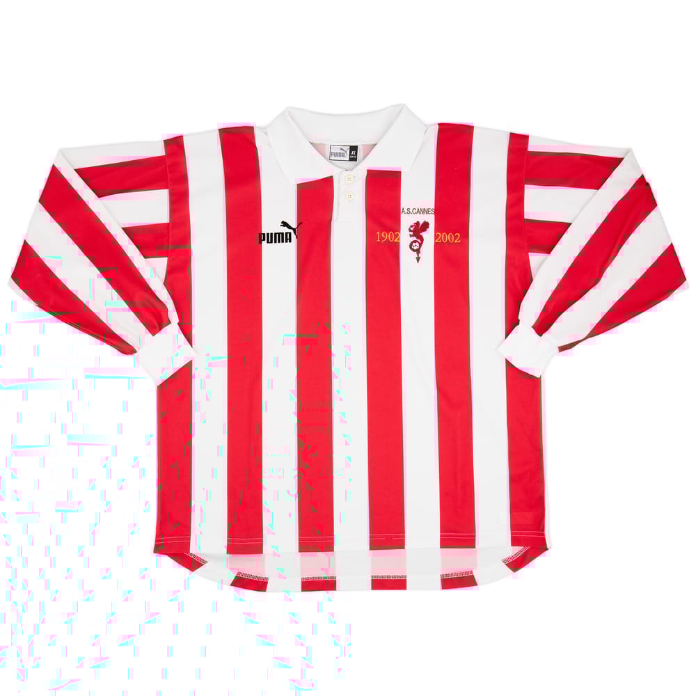 2001-02 AS Cannes Centenary Home L/S Shirt - 8/10 - (XL)