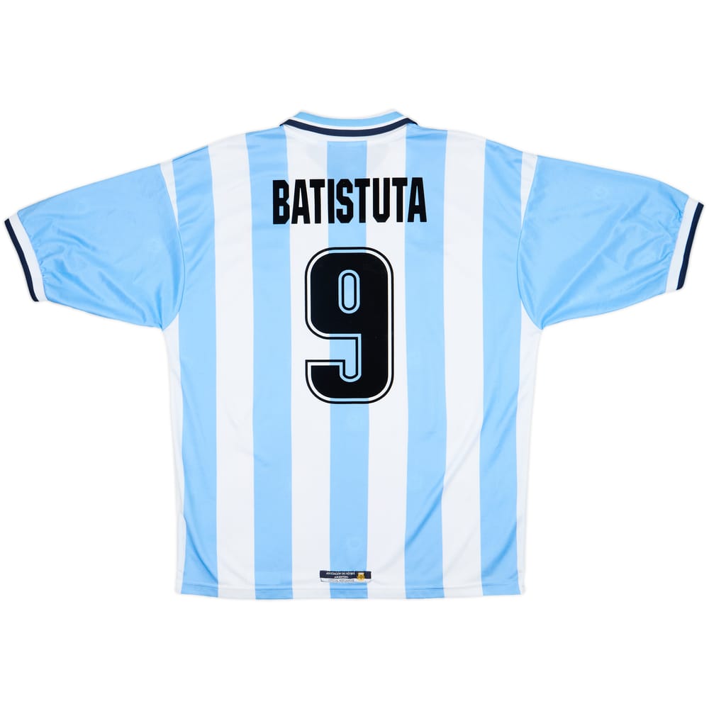 1999-00 Argentina Home Shirt Batistuta #9 - 9/10 - (L)