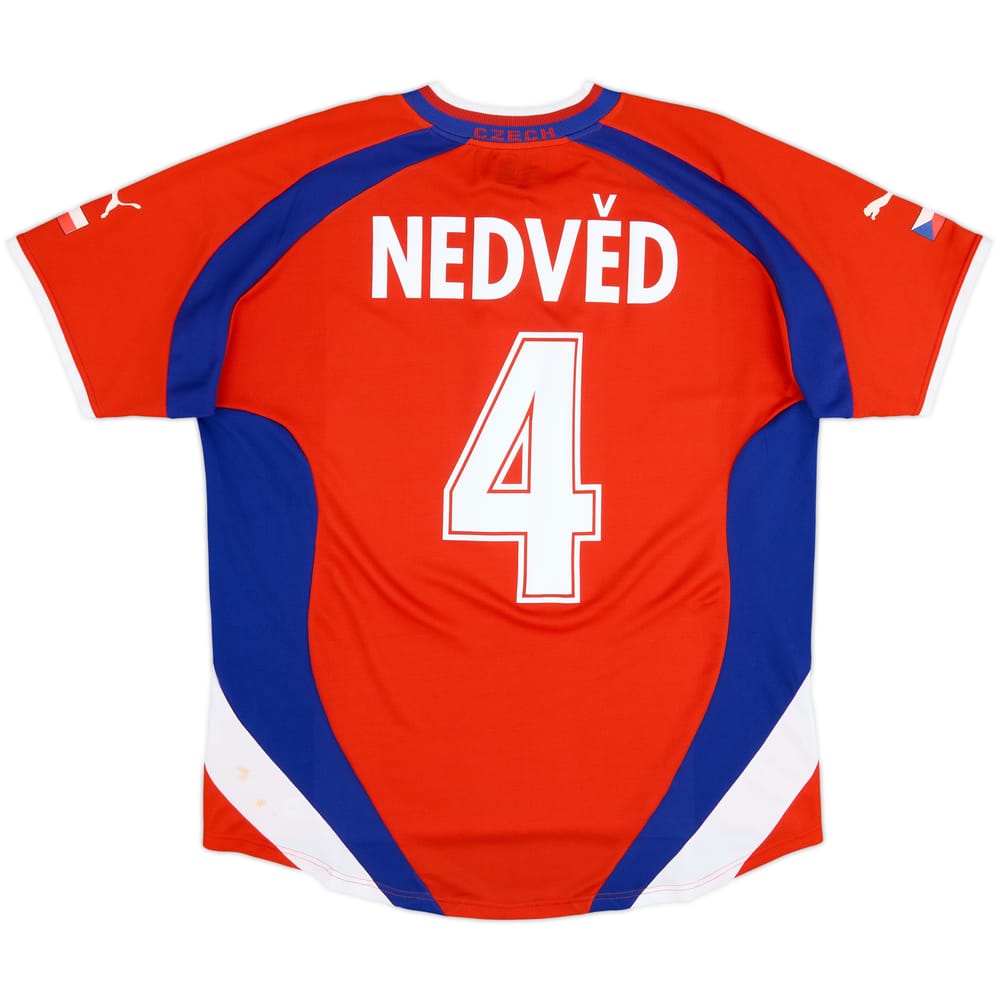2000-02 Czech Republic Basic Home Shirt Nedved #4 - 6/10 - (XL)
