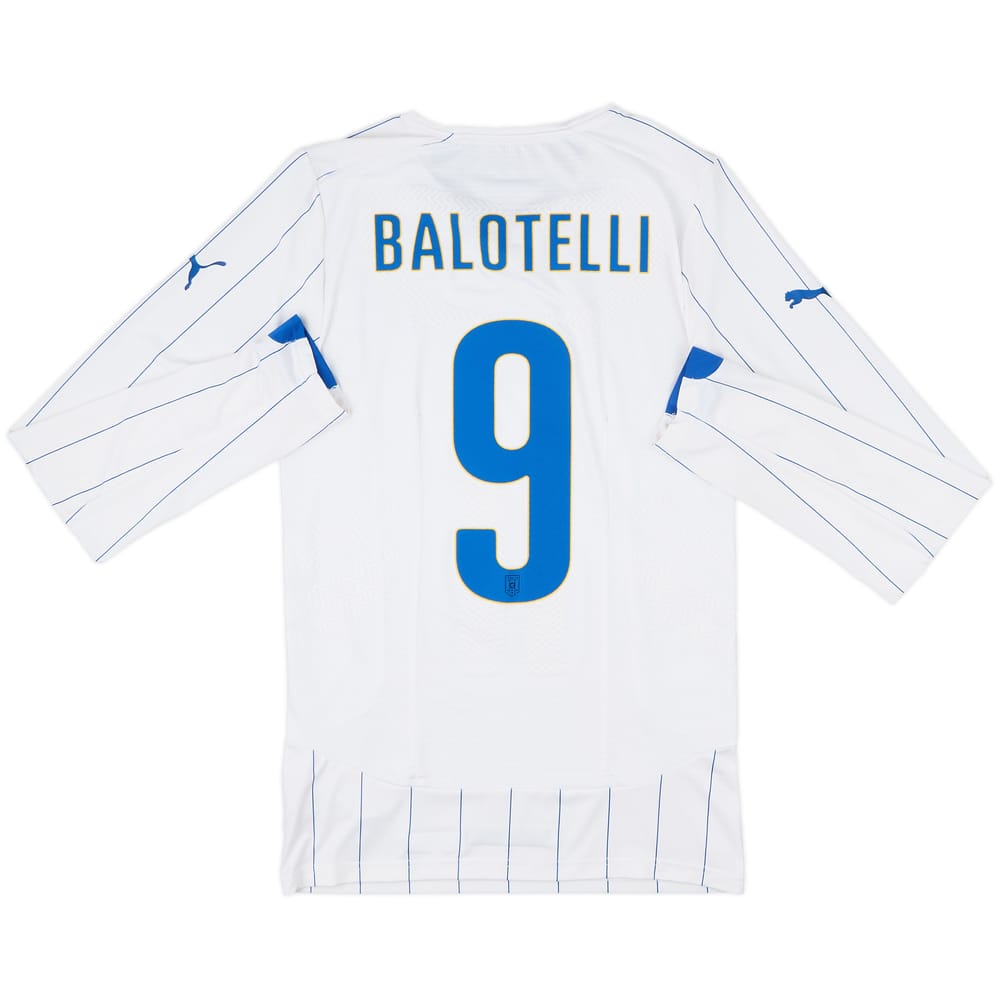 2014-15 Italy Player Issue ACTV Away L/S Shirt Balotelli #9 - 7/10 - (L)