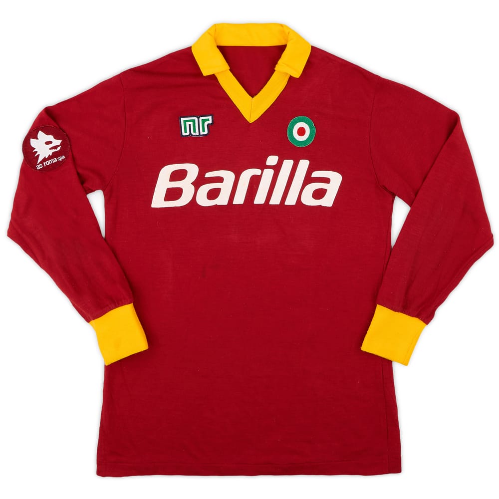 1986-87 Roma Home L/S Shirt #1 - 8/10 - (S)