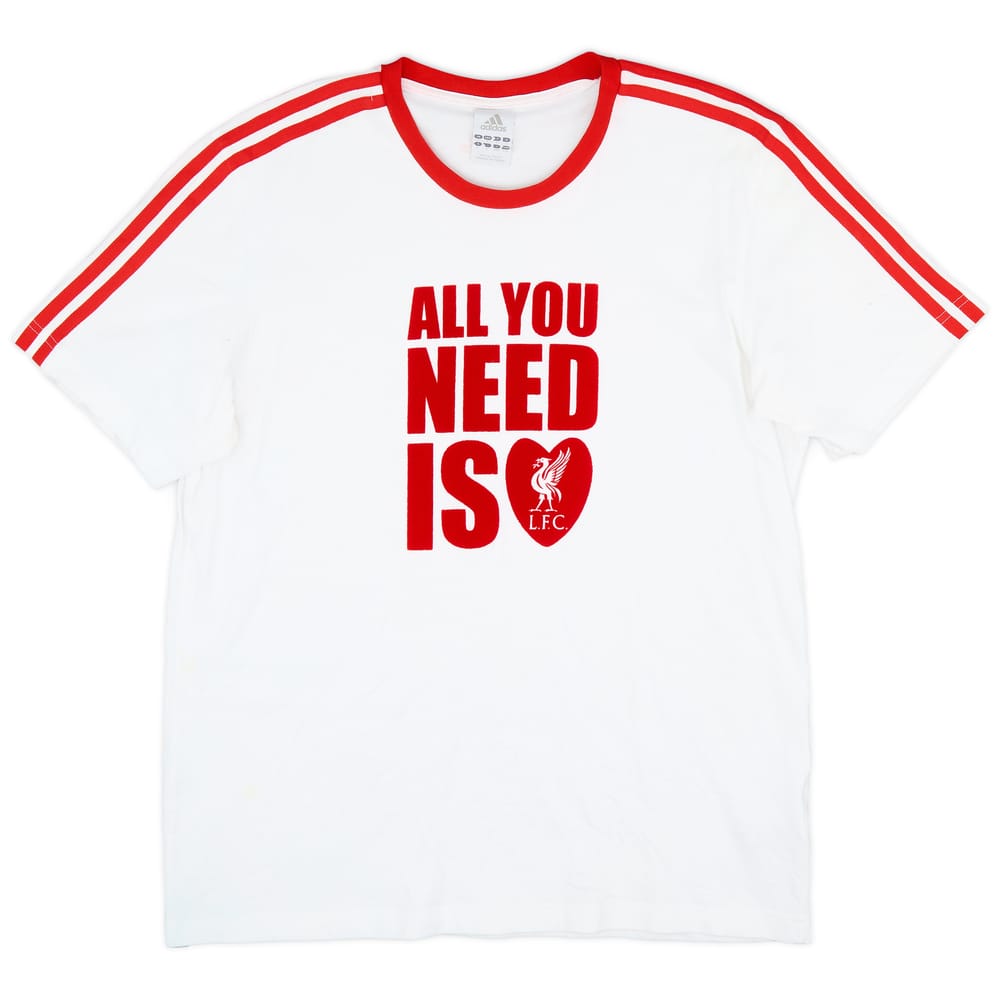 2008-09 Liverpool adidas Cotton Tee - 8/10 - (L)