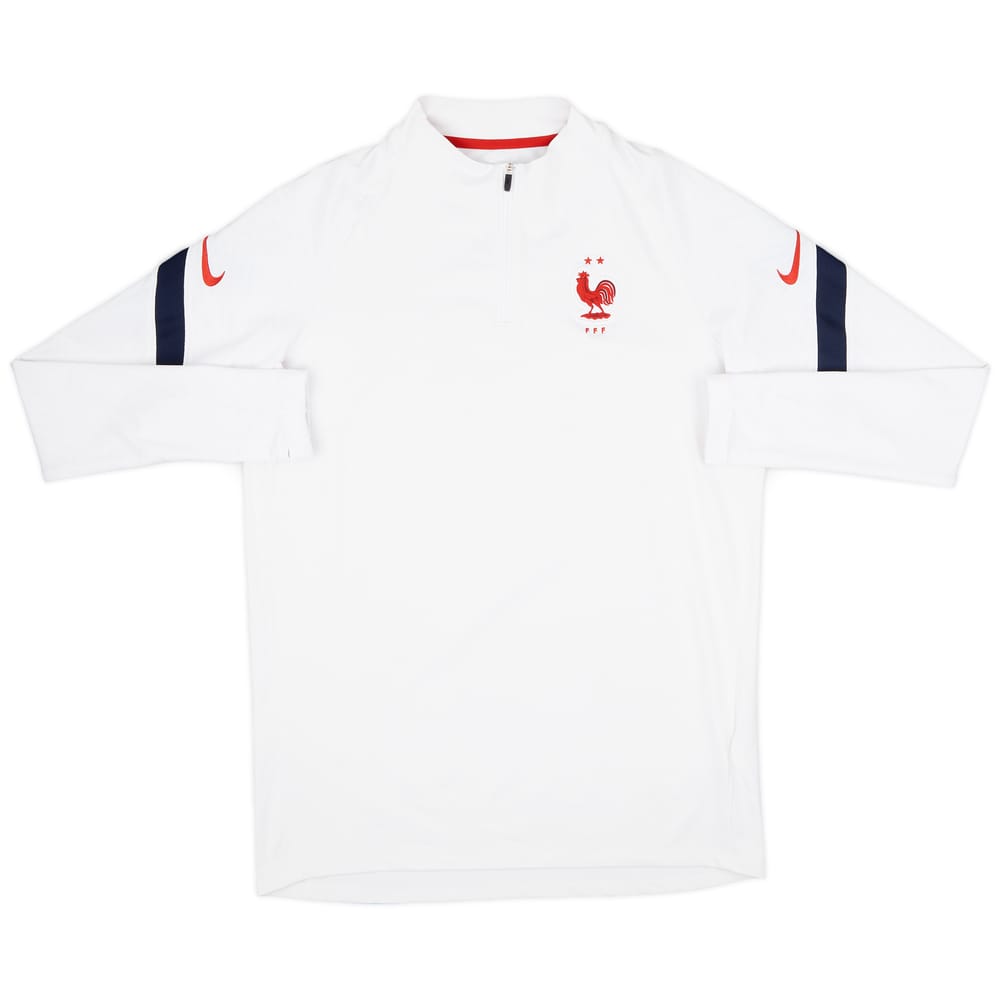 2020-21 France Nike 1/4 Zip Training Top - 8/10 - (L)