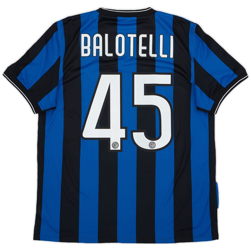 2009-10 Inter Milan Home Shirt Balotelli #45 - 8/10 - (L)