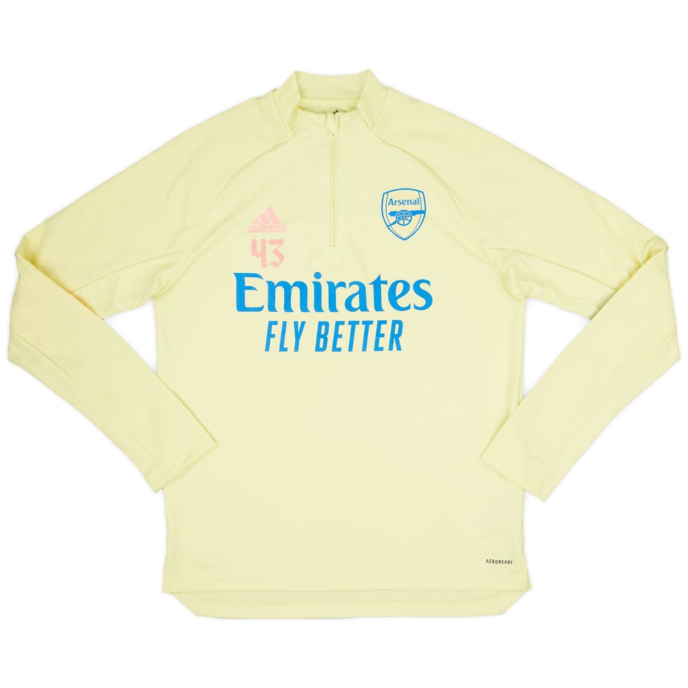 2020-21 Arsenal adidas Player Issue 1/4 Zip Drill Top #43 - 7/10 - (M)