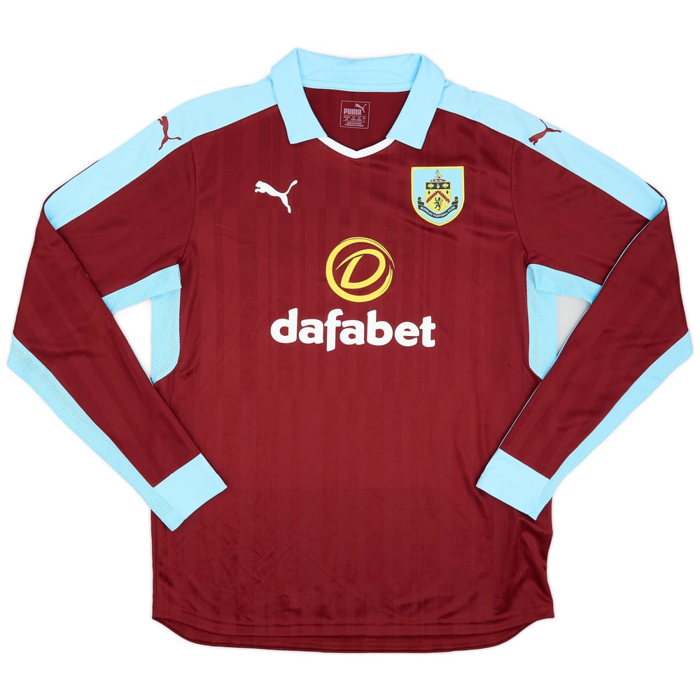 2016-17 Burnley Home L/S Shirt - 9/10 - (L)