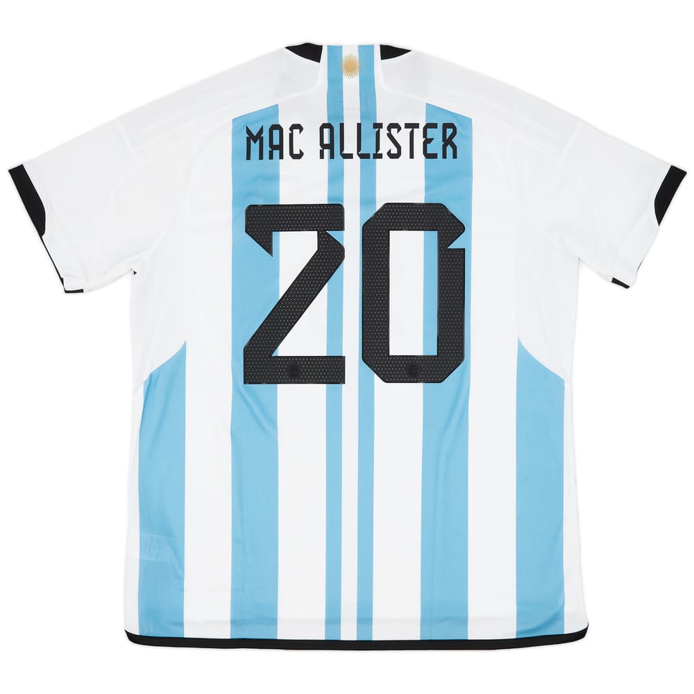 2022-23 Argentina Home Shirt Mac Allister #20 (XXL)