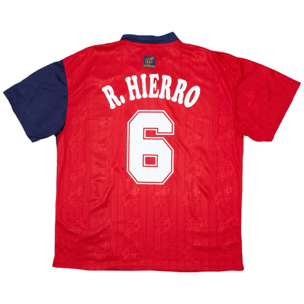 1996-98 Spain Home Shirt R.Hierro #6 - 8/10 - (L)