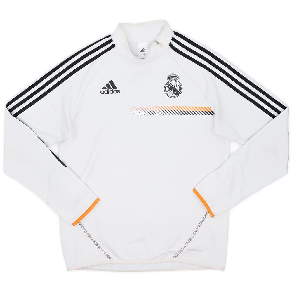 2013-14 Real Madrid adidas 1/4 Zip Sweat Top - 8/10 - (M)